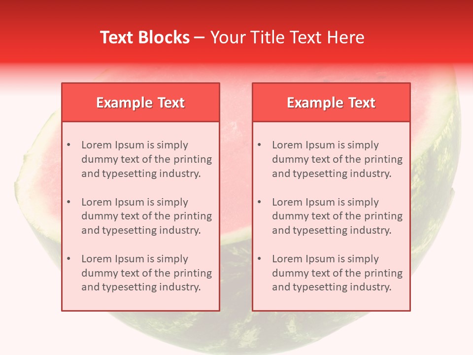 Melon D'eau Past Fruit PowerPoint Template