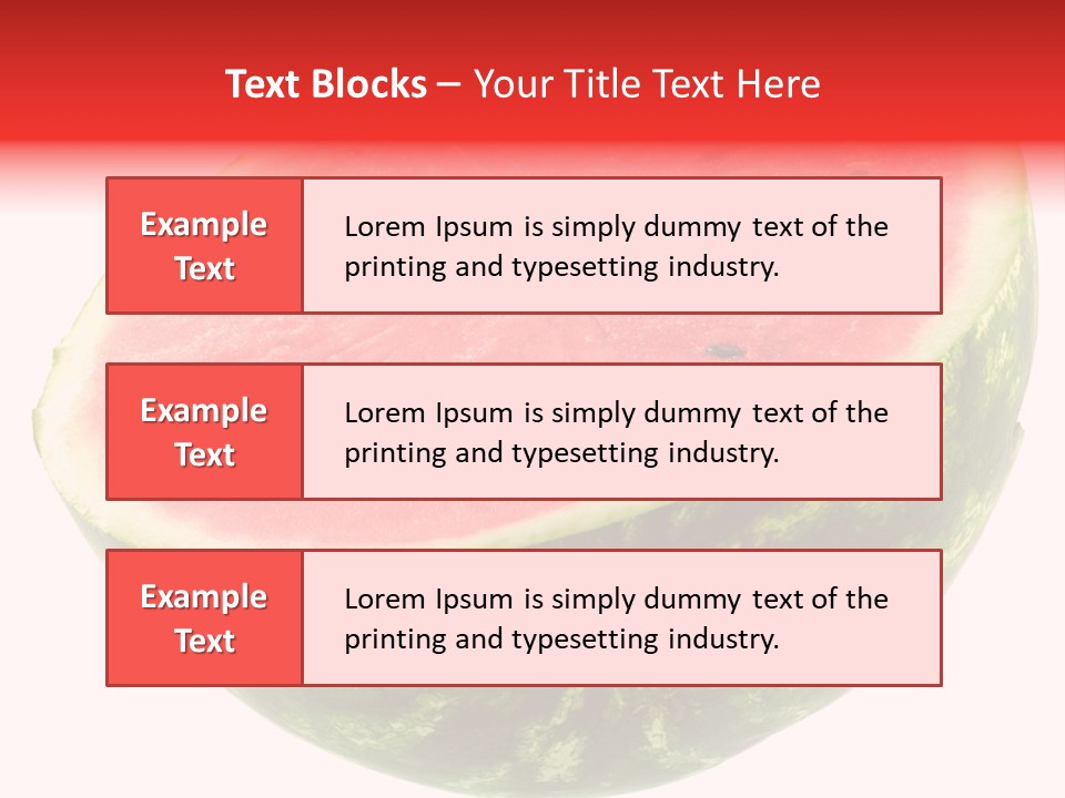 Melon D'eau Past Fruit PowerPoint Template