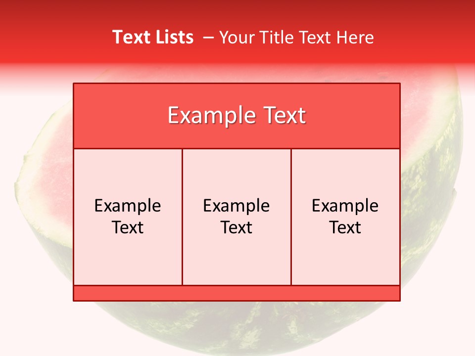 Melon D'eau Past Fruit PowerPoint Template