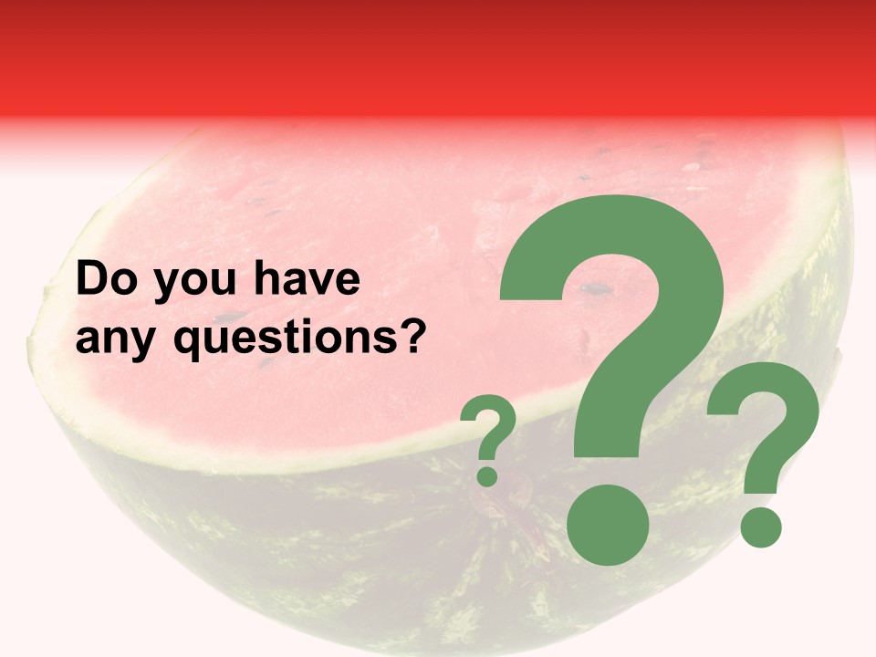 Melon D'eau Past Fruit PowerPoint Template