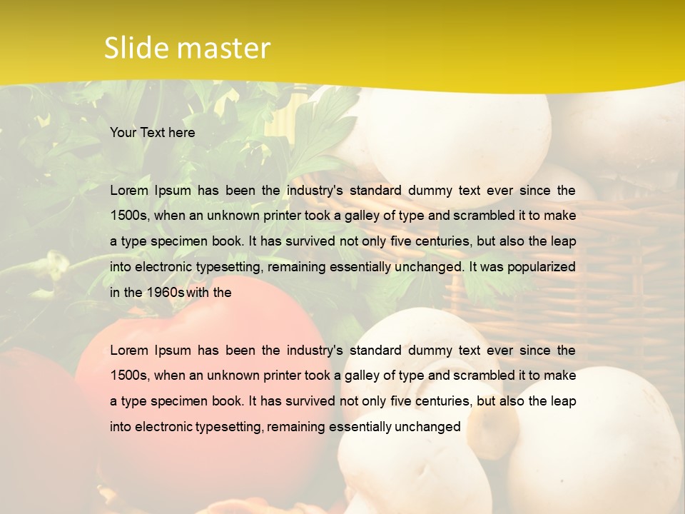 Parsley White Wicker PowerPoint Template