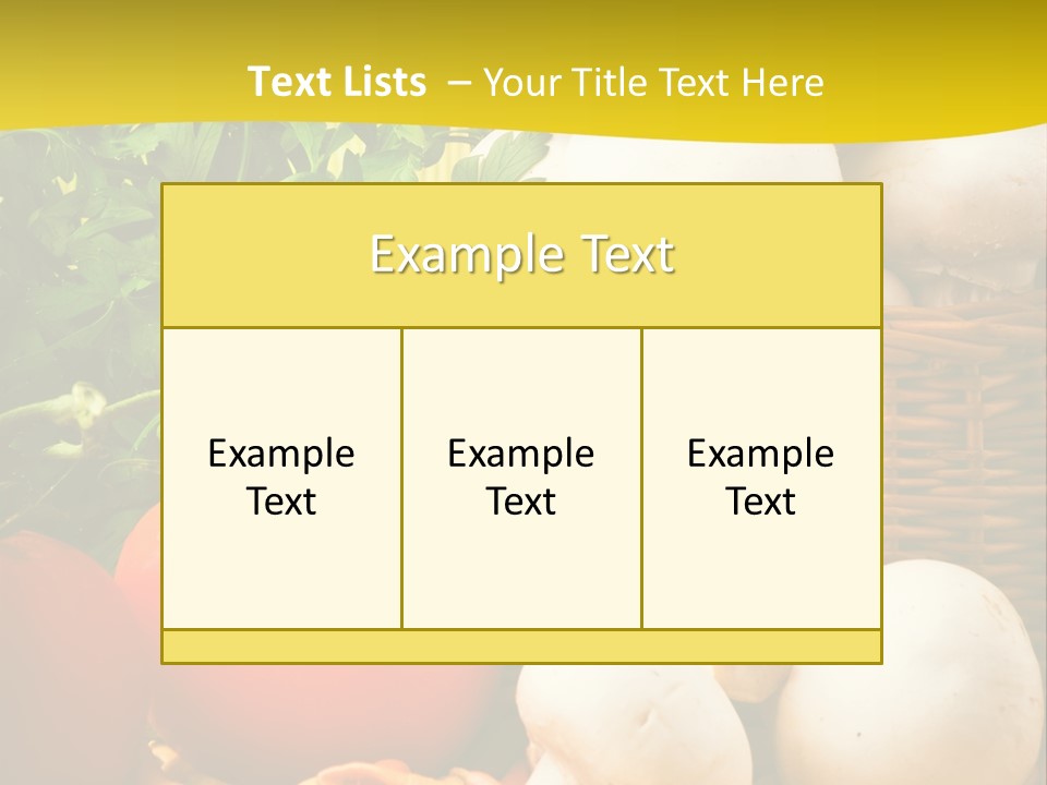 Parsley White Wicker PowerPoint Template