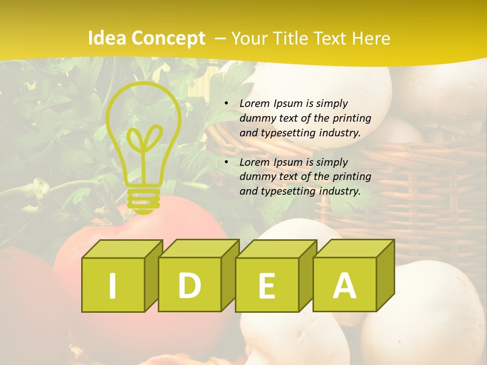 Parsley White Wicker PowerPoint Template