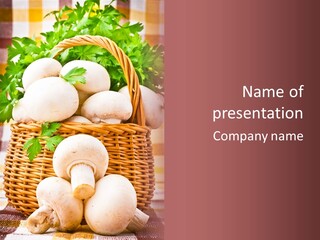 Wicker Food Object PowerPoint Template