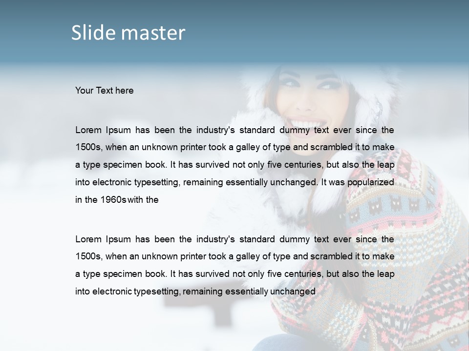 Face Outdoors Positive PowerPoint Template