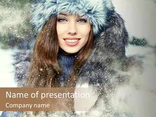 Fur Woman Frozen PowerPoint Template