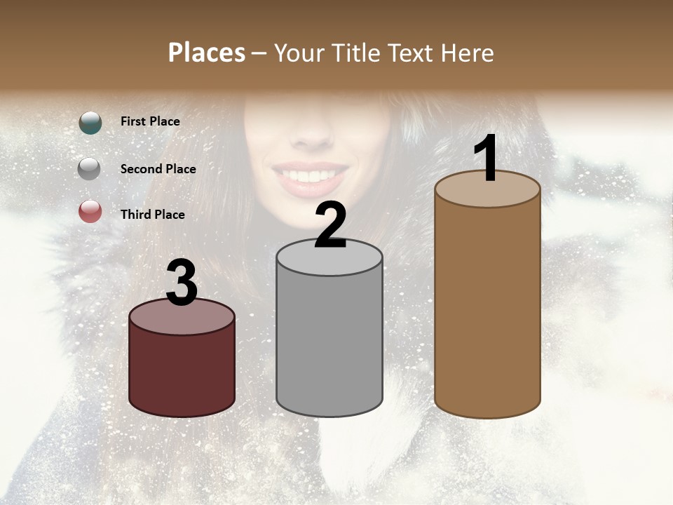 Fur Woman Frozen PowerPoint Template