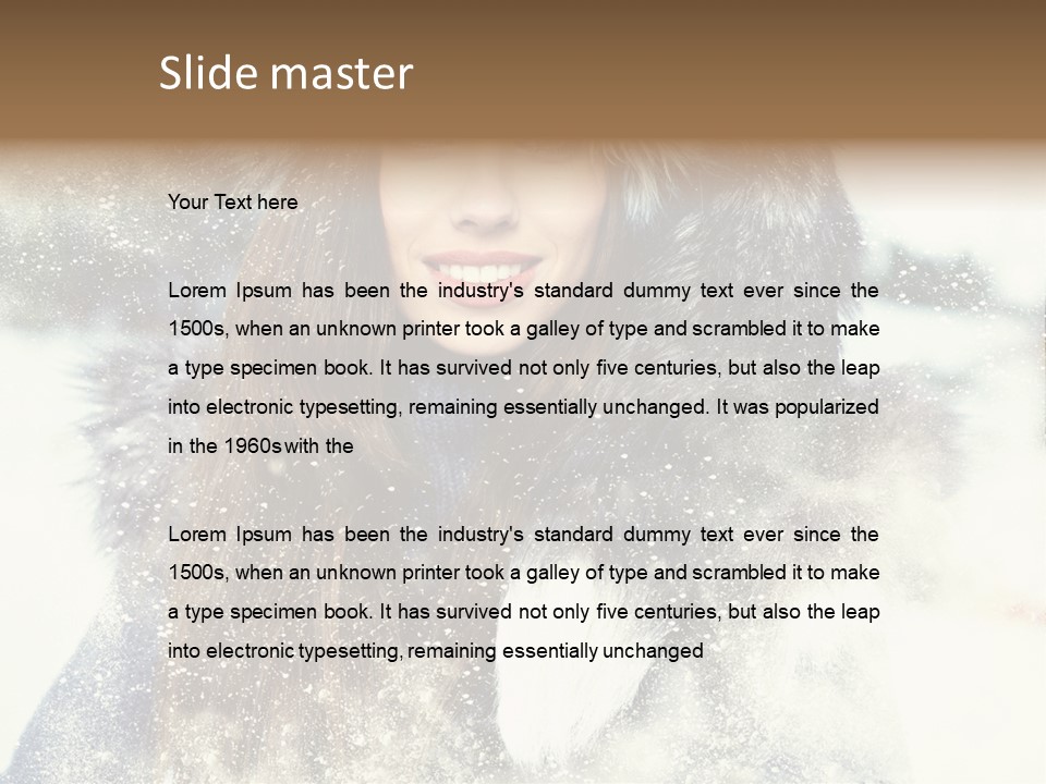 Fur Woman Frozen PowerPoint Template