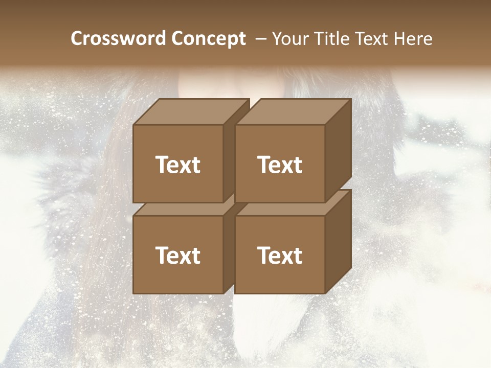 Fur Woman Frozen PowerPoint Template