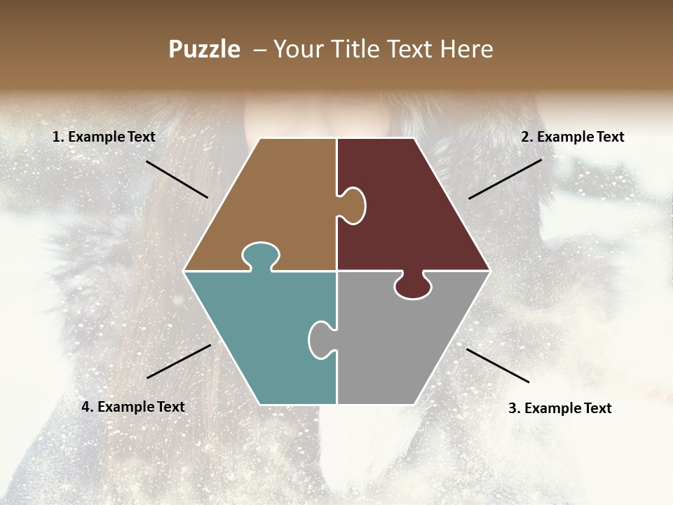 Fur Woman Frozen PowerPoint Template