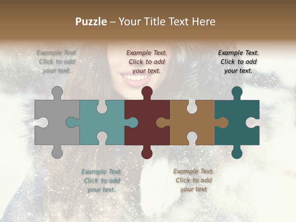 Fur Woman Frozen PowerPoint Template