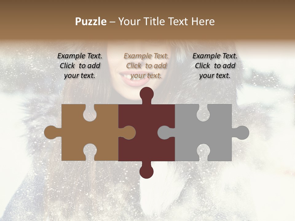 Fur Woman Frozen PowerPoint Template