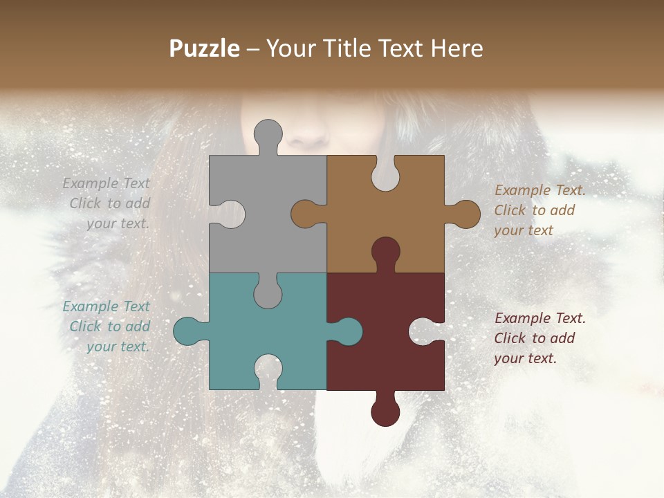 Fur Woman Frozen PowerPoint Template