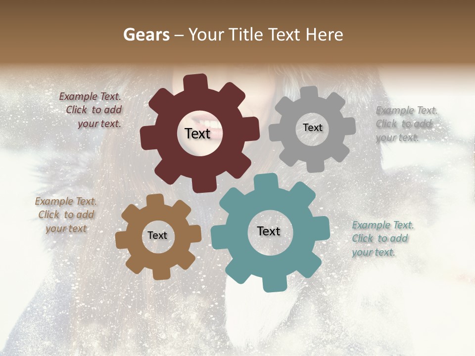 Fur Woman Frozen PowerPoint Template