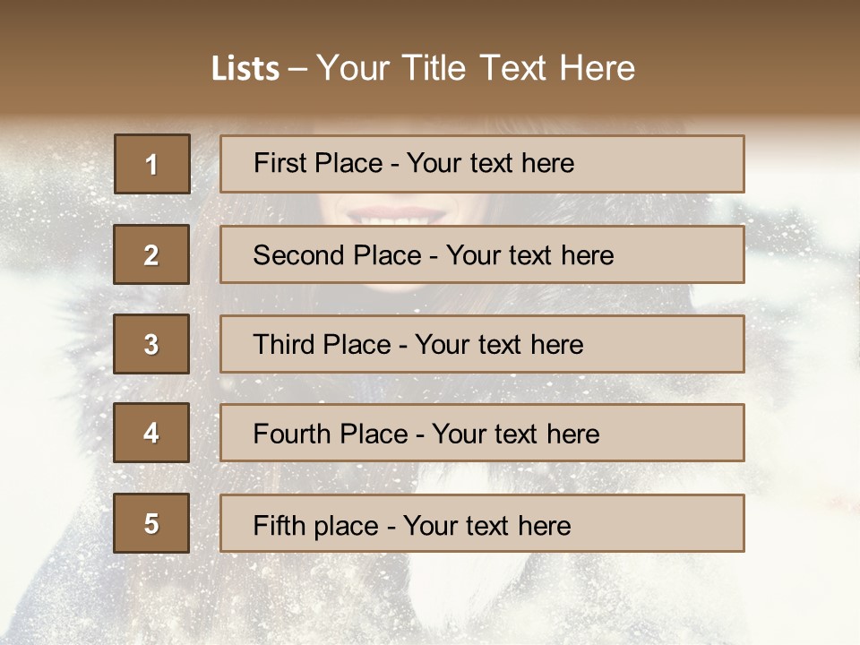 Fur Woman Frozen PowerPoint Template