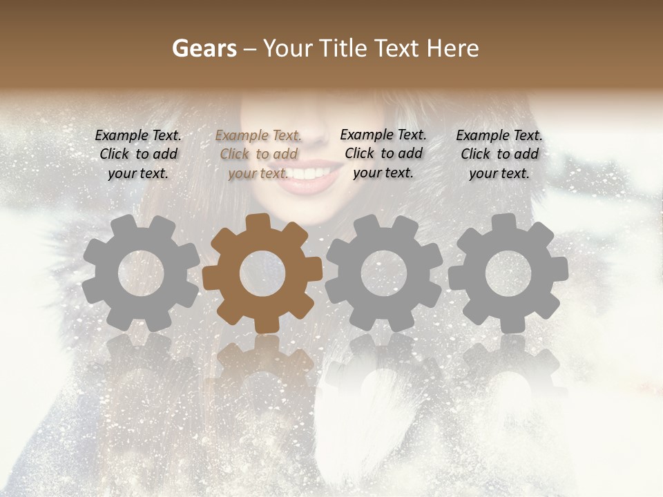 Fur Woman Frozen PowerPoint Template