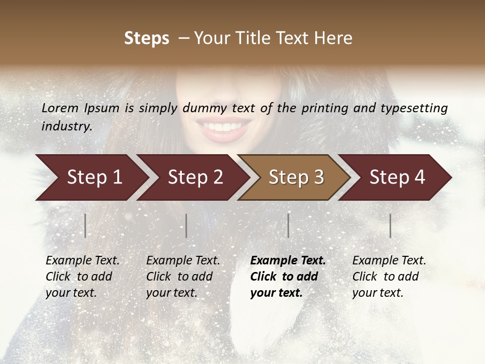 Fur Woman Frozen PowerPoint Template