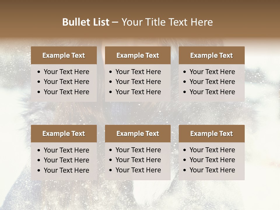 Fur Woman Frozen PowerPoint Template