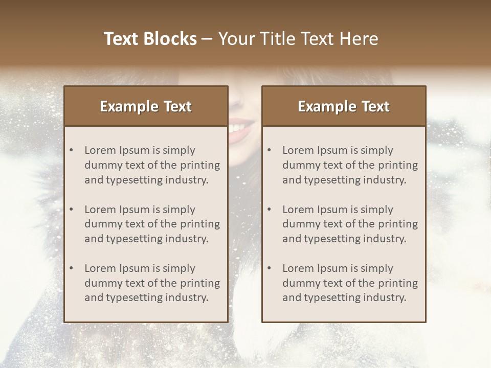 Fur Woman Frozen PowerPoint Template