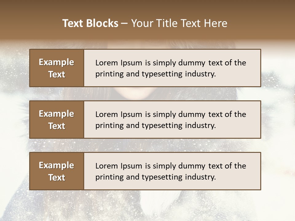 Fur Woman Frozen PowerPoint Template