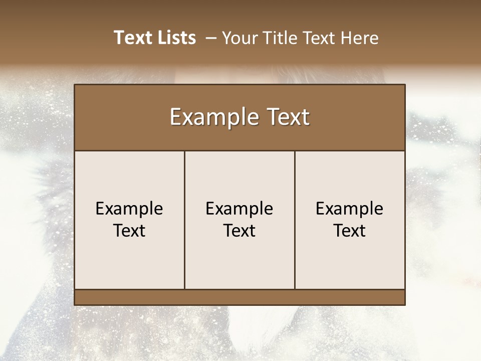 Fur Woman Frozen PowerPoint Template