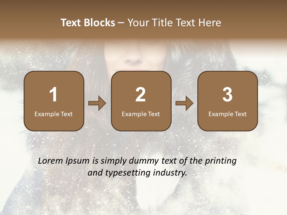 Fur Woman Frozen PowerPoint Template