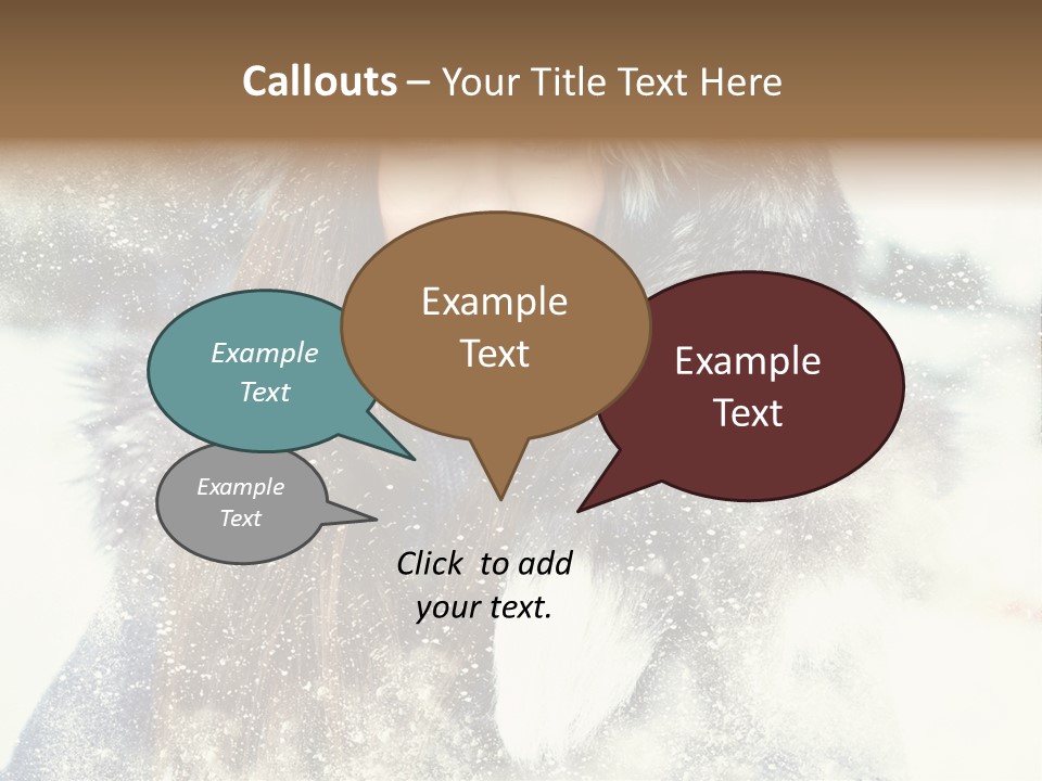 Fur Woman Frozen PowerPoint Template