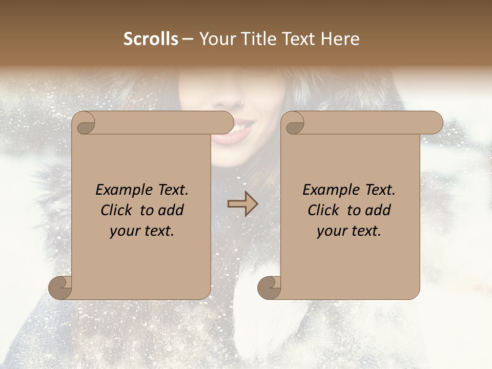 Fur Woman Frozen PowerPoint Template