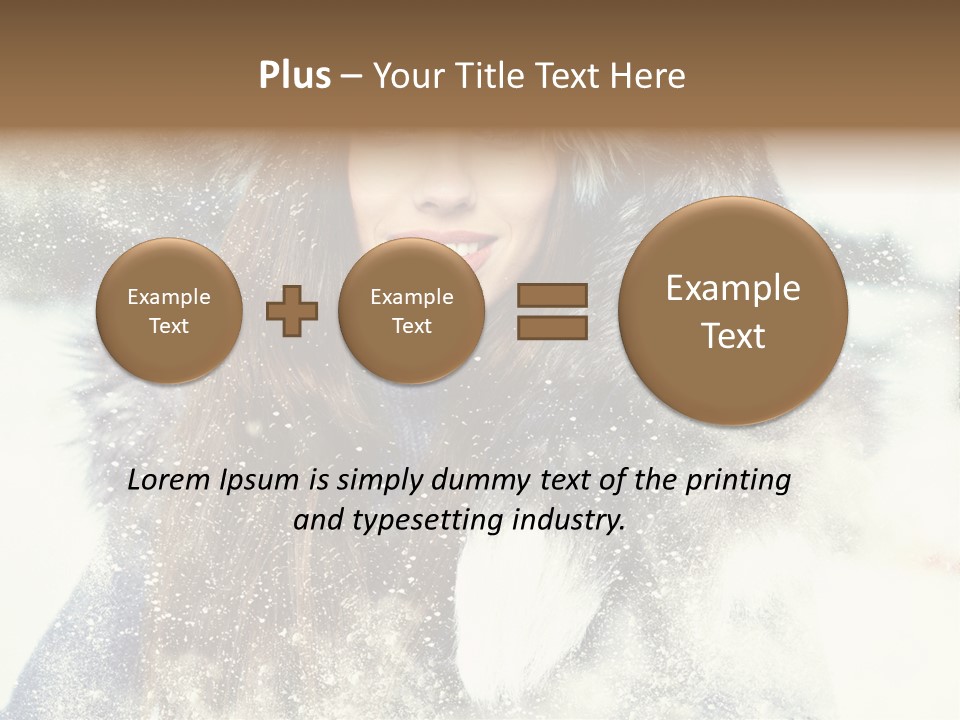 Fur Woman Frozen PowerPoint Template