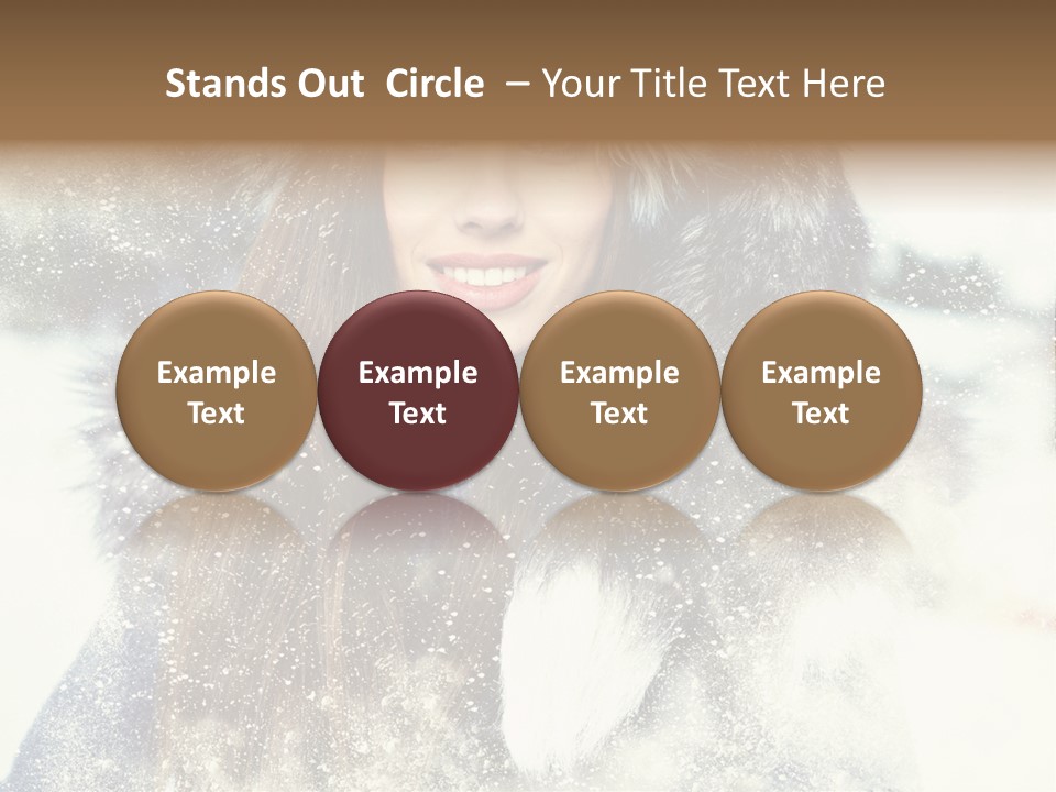 Fur Woman Frozen PowerPoint Template