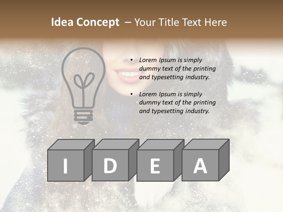 Fur Woman Frozen PowerPoint Template