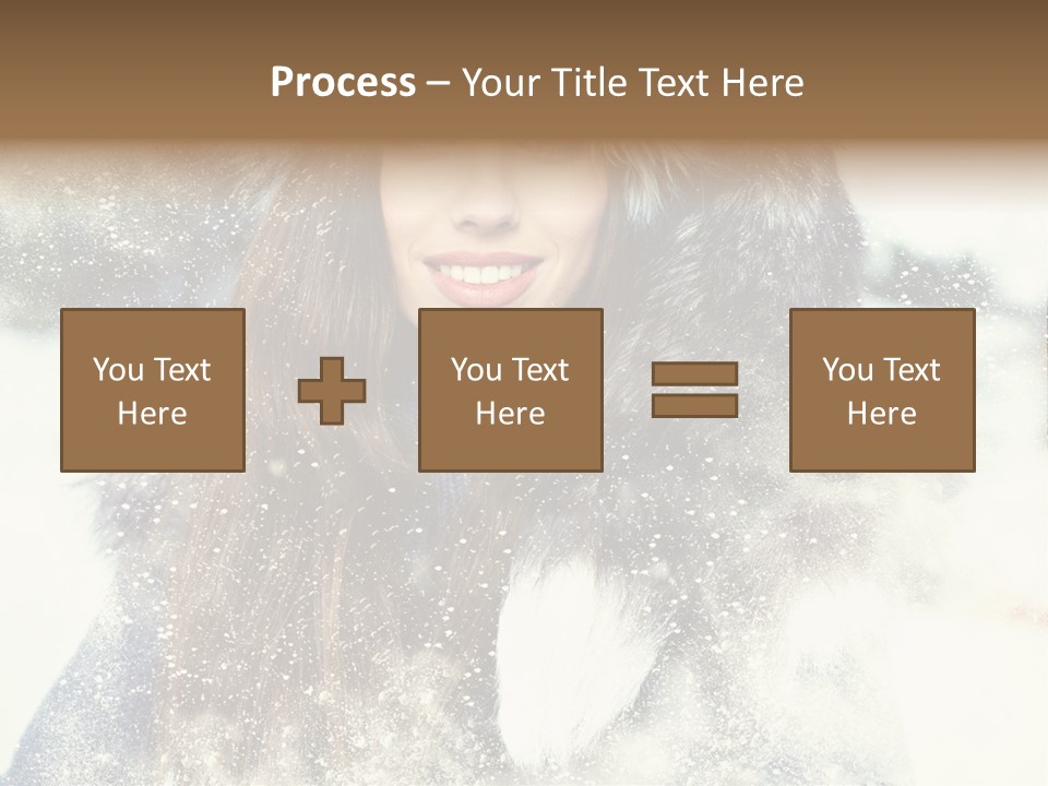 Fur Woman Frozen PowerPoint Template