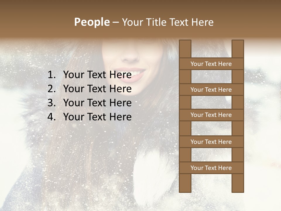 Fur Woman Frozen PowerPoint Template