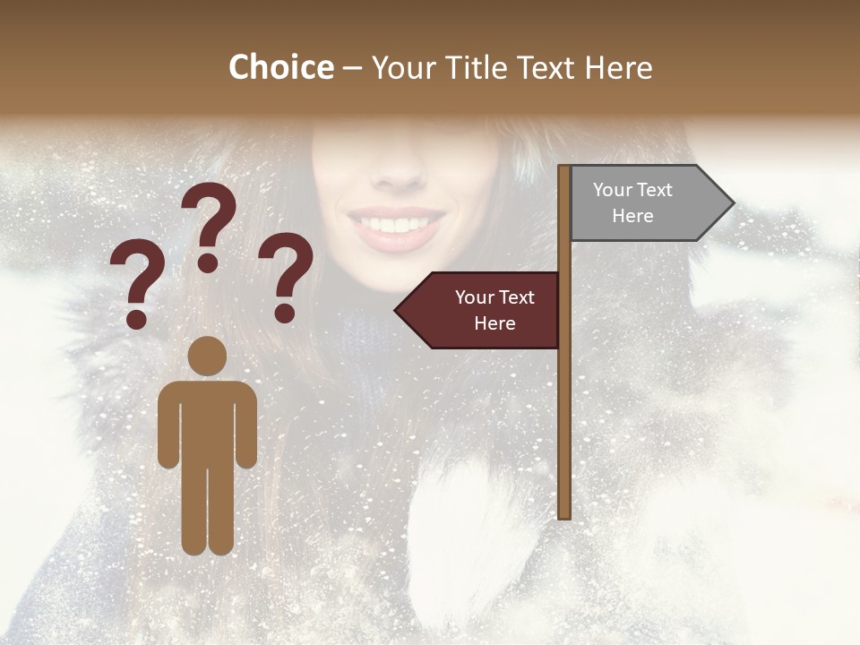 Fur Woman Frozen PowerPoint Template