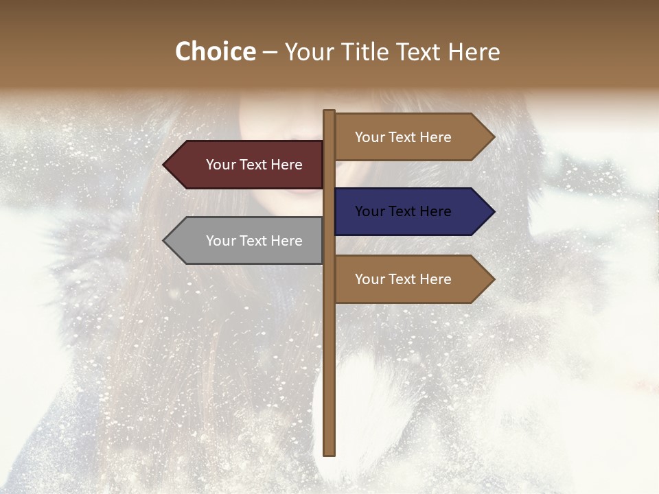 Fur Woman Frozen PowerPoint Template