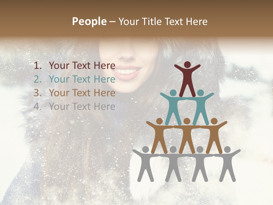 Fur Woman Frozen PowerPoint Template