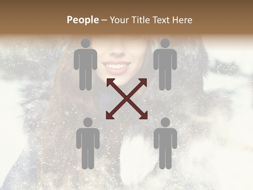 Fur Woman Frozen PowerPoint Template