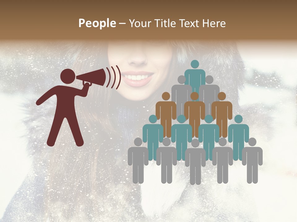 Fur Woman Frozen PowerPoint Template