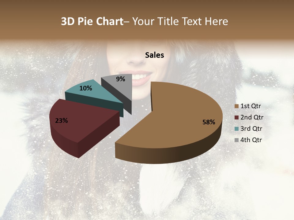 Fur Woman Frozen PowerPoint Template