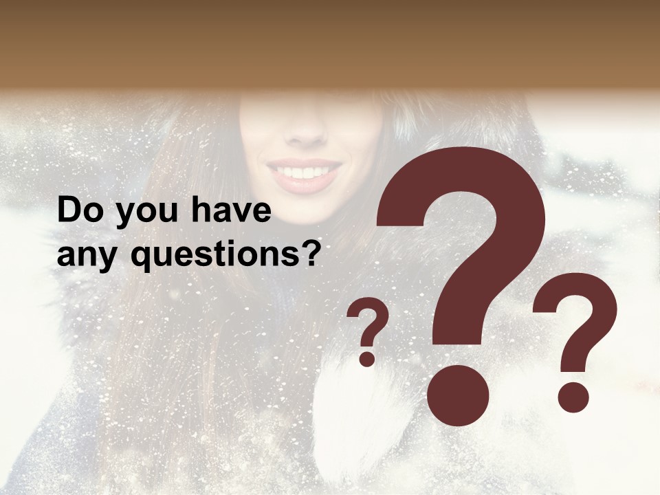 Fur Woman Frozen PowerPoint Template