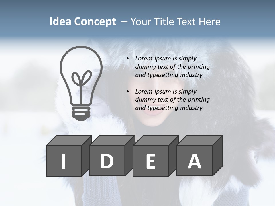 Adult Face Cold PowerPoint Template