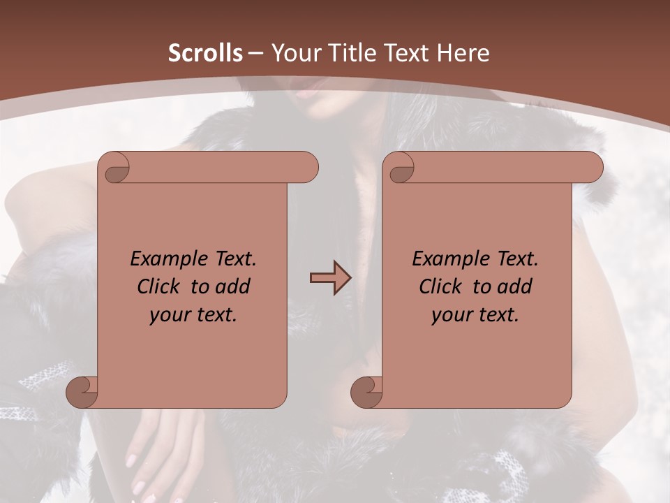 Snow Girl Face PowerPoint Template