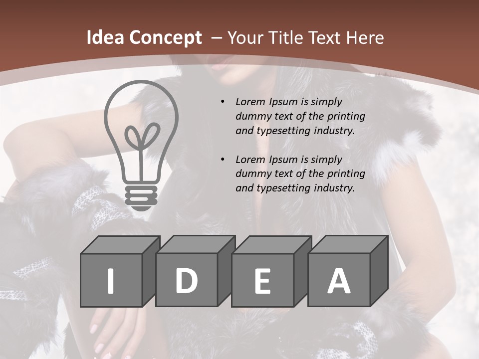 Snow Girl Face PowerPoint Template