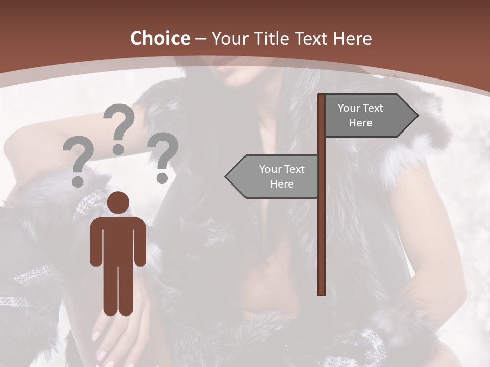 Snow Girl Face PowerPoint Template