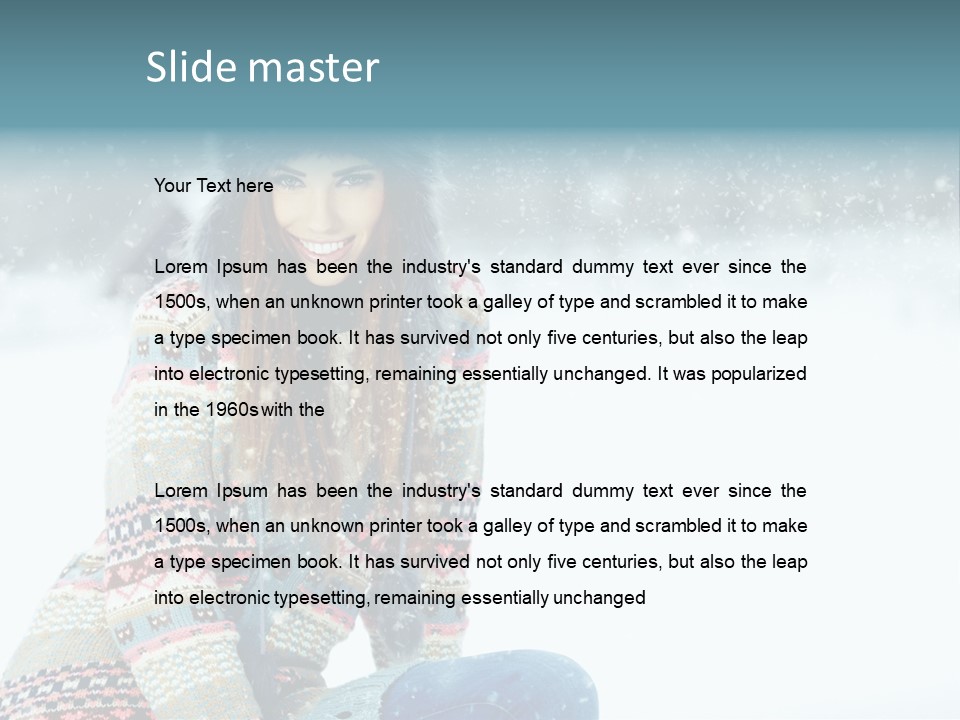 Cold Female Hands PowerPoint Template