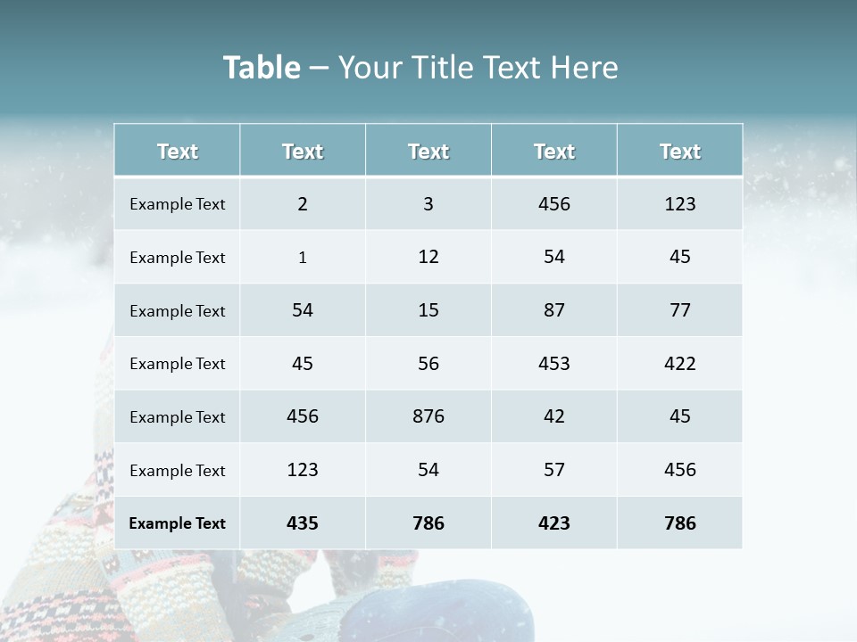 Cold Female Hands PowerPoint Template