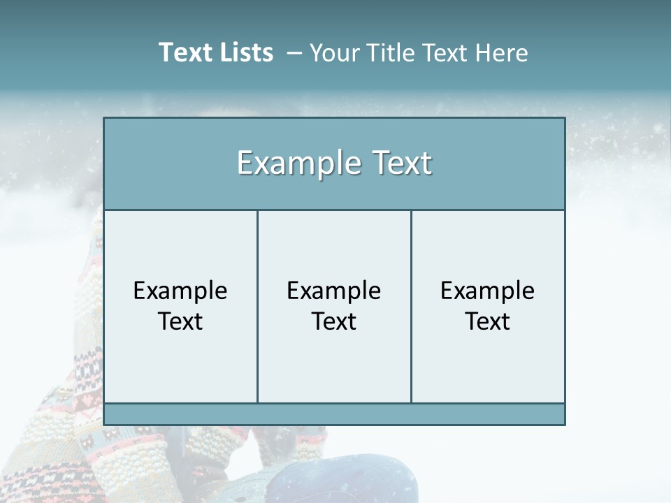 Cold Female Hands PowerPoint Template