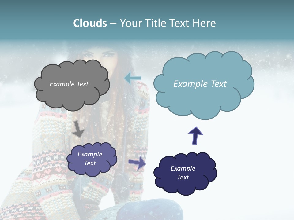 Cold Female Hands PowerPoint Template