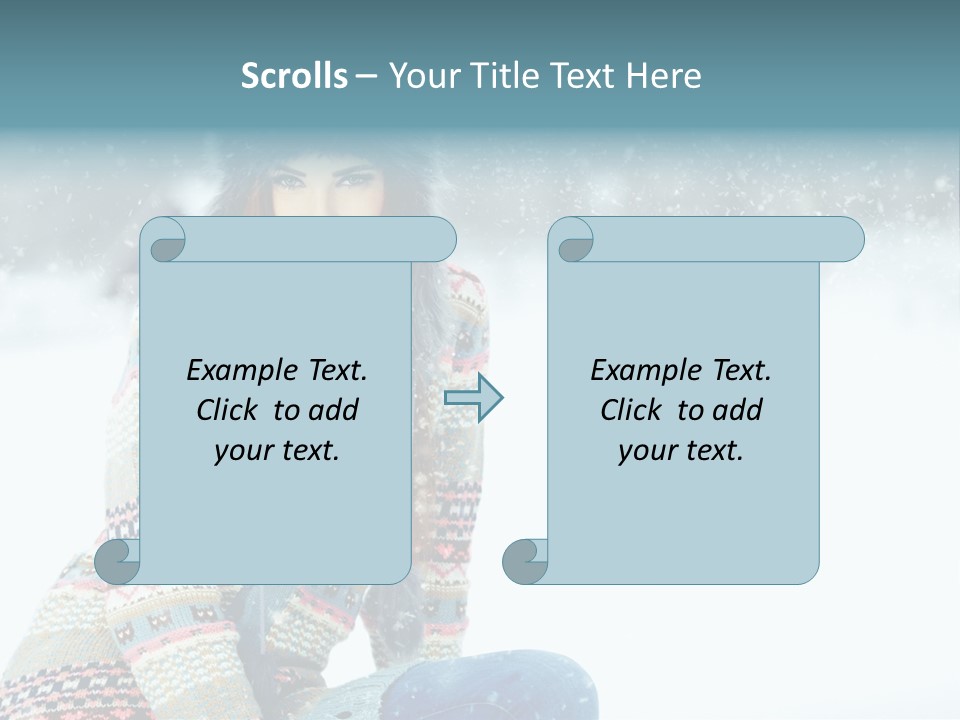 Cold Female Hands PowerPoint Template