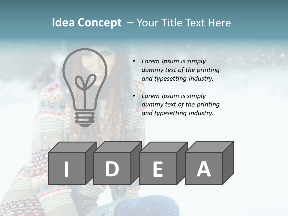 Cold Female Hands PowerPoint Template